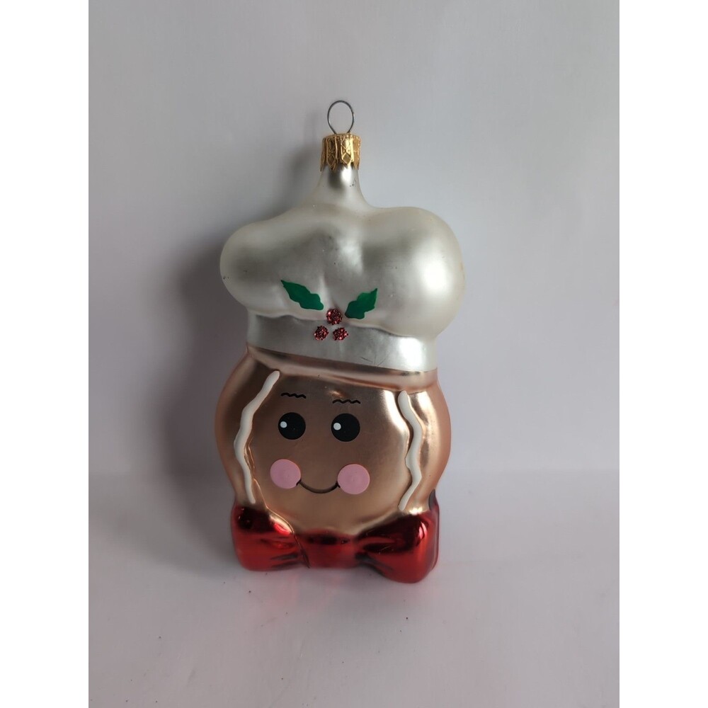 Kringle Glass Traditional Ornament Gingerbread Man Kurt Adler 4.5”